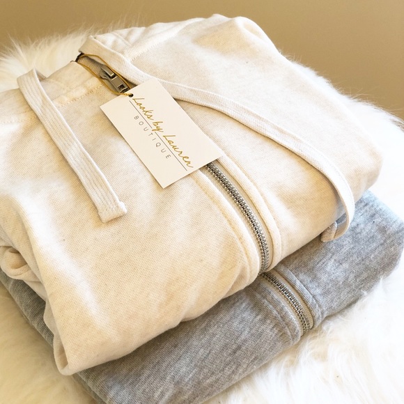 MONTREAL Crop Zip Up Hoodie Jacket Gray - Picture 12 of 12